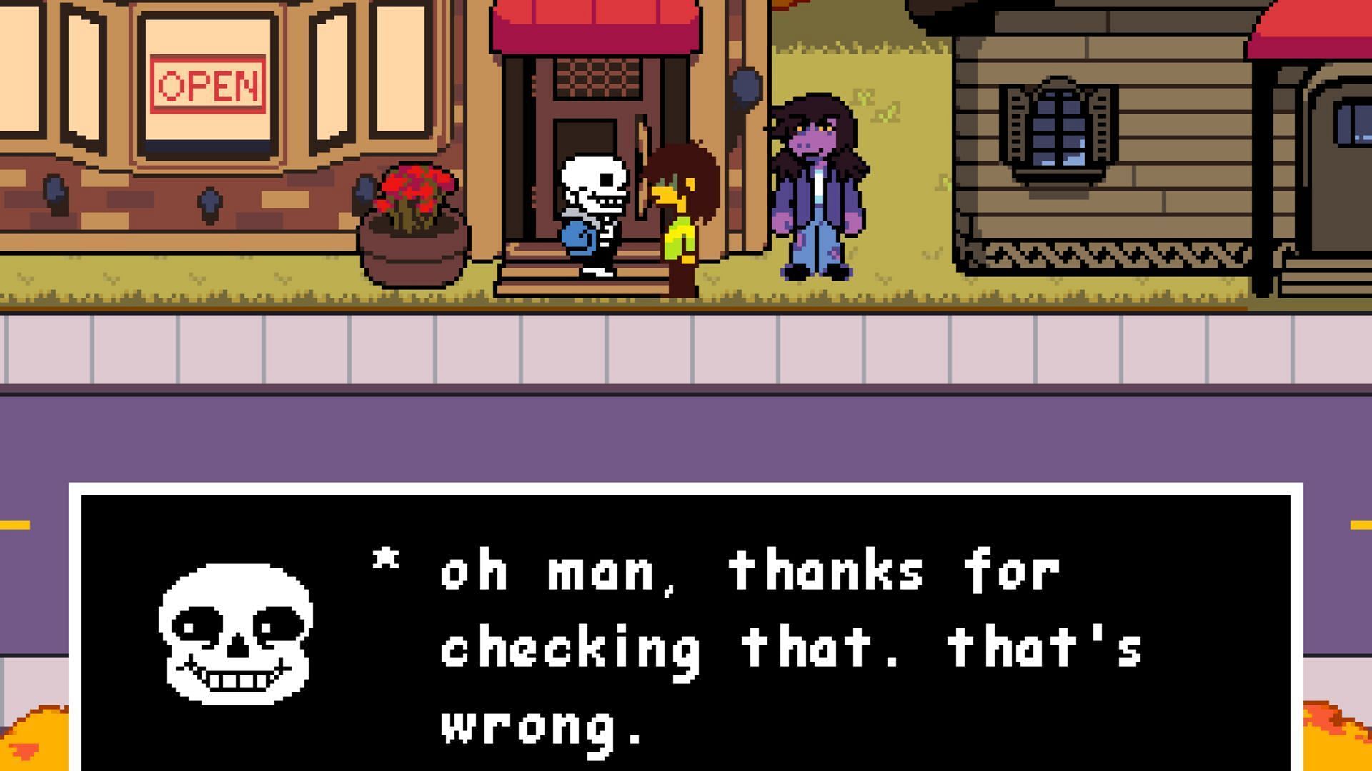 Talk to NPCs in Deltarune (Image via Toby Fox)